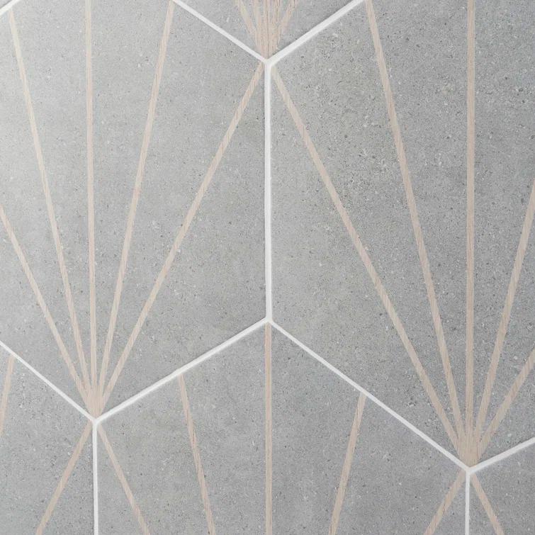 Arbor Hex Beams 13" x 14.5" Porcelain Wall & Floor Tile (10.51 Sq. Ft. / Case)