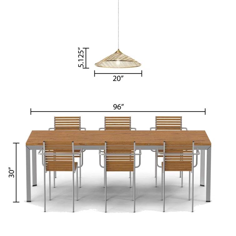 Adhvay 20"W 1-Light Gold Punched Metal Pendant Light