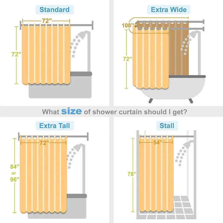 Spa Waffle Shower Curtain with 3M Treatment