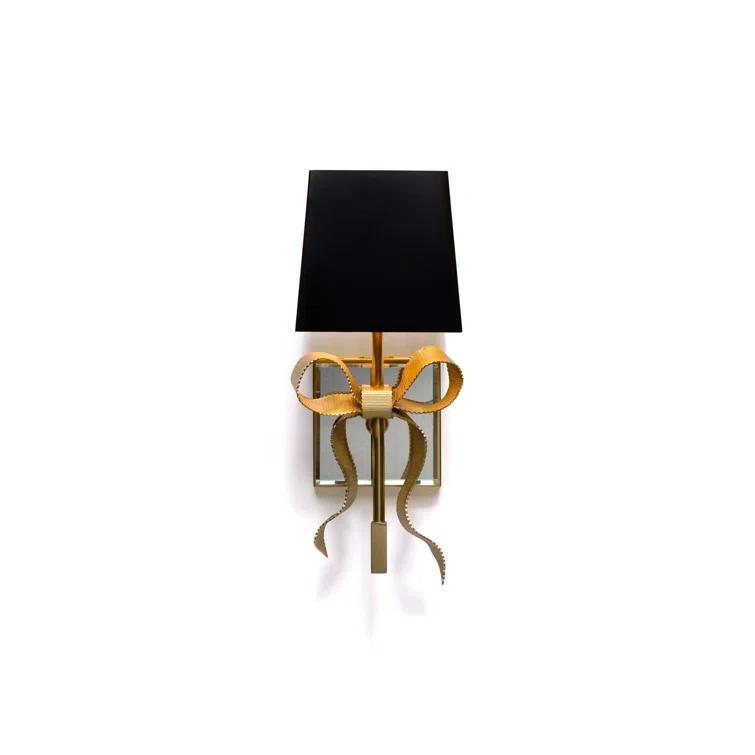 Ellery Matte Black and Soft Brass Direct Wired Wall Sconce