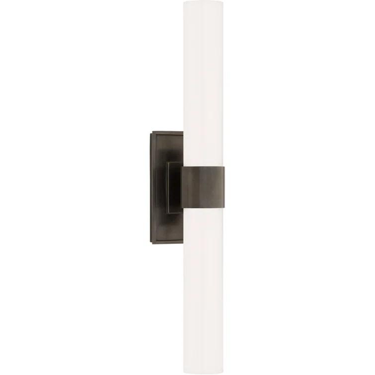 Presidio Petite 23" Black and Bronze Handcrafted Brass Sconce