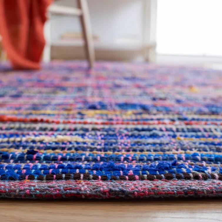 Fales Rag Rug Hand Woven Cotton Striped Rug