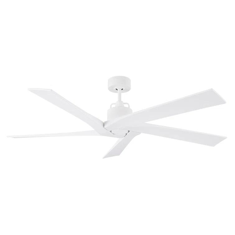 Aspen 70" Matte White Ceiling Fan with Remote and Lighting