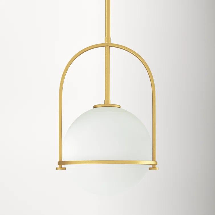 Arie Single Light Glass Dimmable Pendant