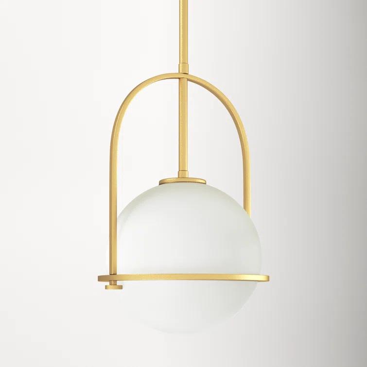 Arie Single Light Glass Dimmable Pendant