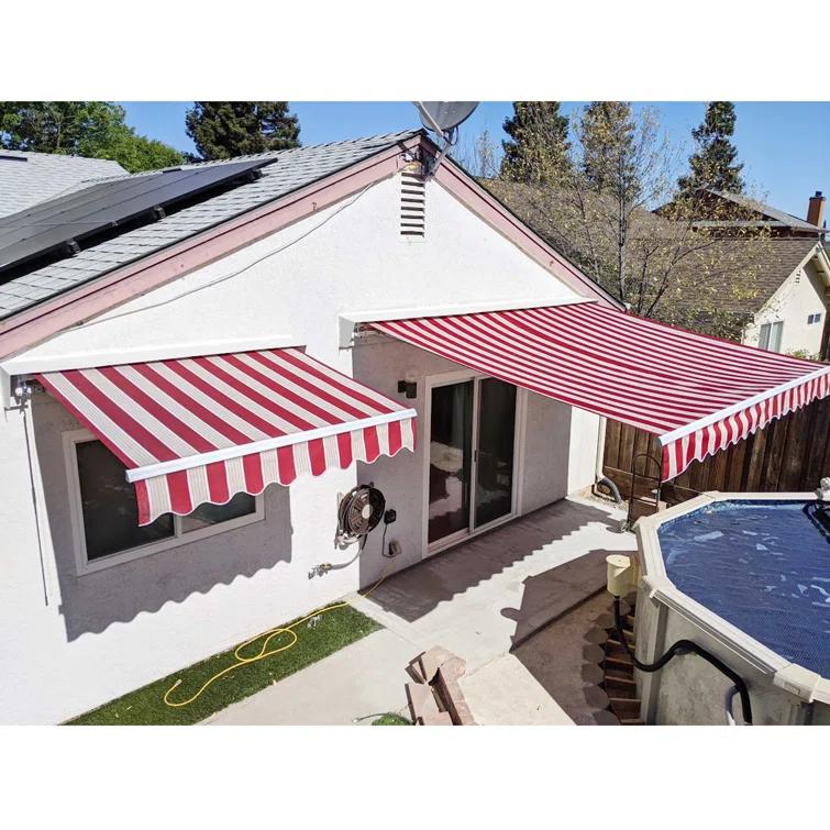 Retractable Patio Awning - White Frame