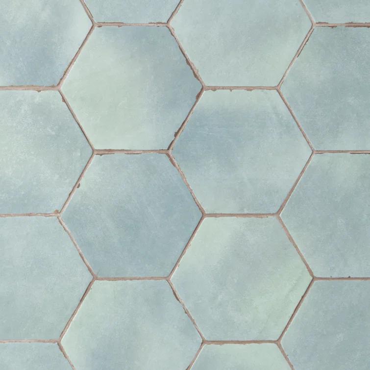 Bond Tile Palo Alto Hex 6" Hexagon Handmade Look Porcelain Floor and Wall Tile (5.38 Sq. Ft. / Case)