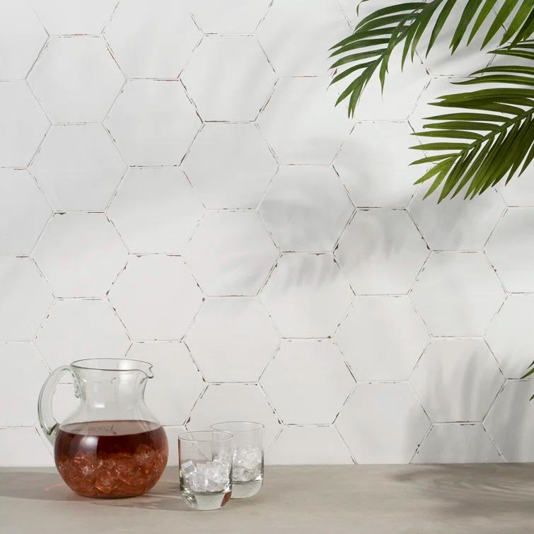 Bond Tile Palo Alto Hex 6" Hexagon Handmade Look Porcelain Floor and Wall Tile (5.38 Sq. Ft. / Case)