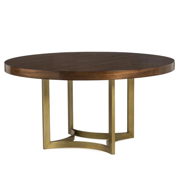 Everly Quinn Daylin Round Metal Base Dining Table