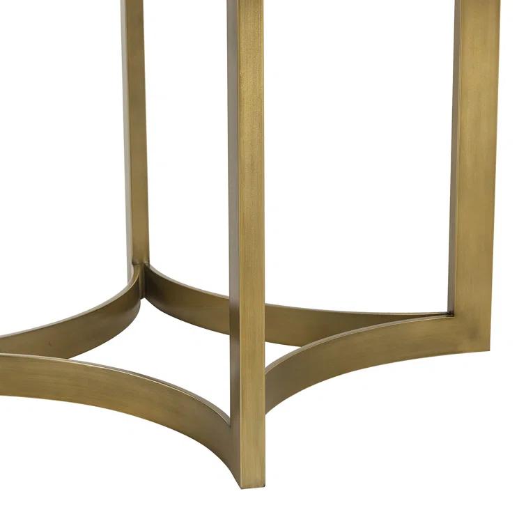 Everly Quinn Daylin Round Metal Base Dining Table