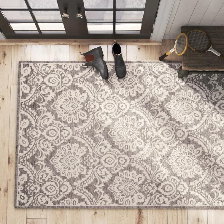 Tansy Wool Ivory/Gray Rug