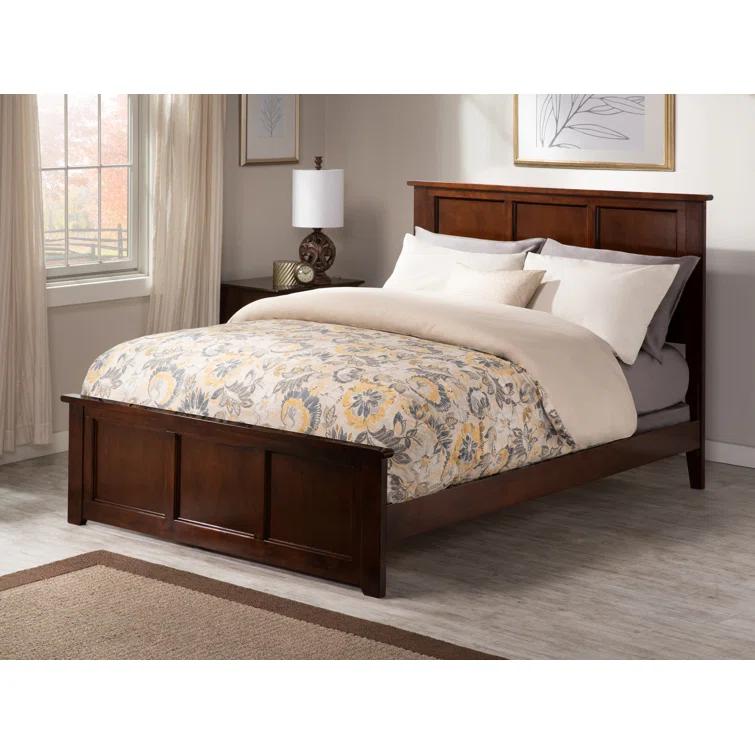 Madison Solid Wood Low Profile Platform Bed with Matching Footboard