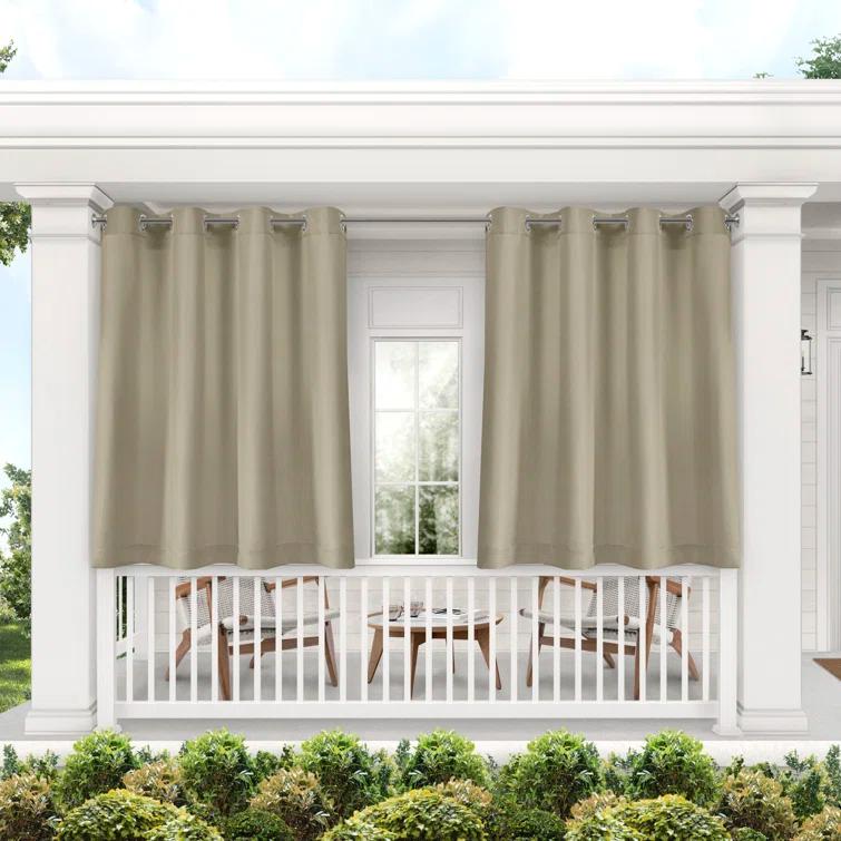 Cabana Solid Heavyweight Indoor Outdoor Curtains