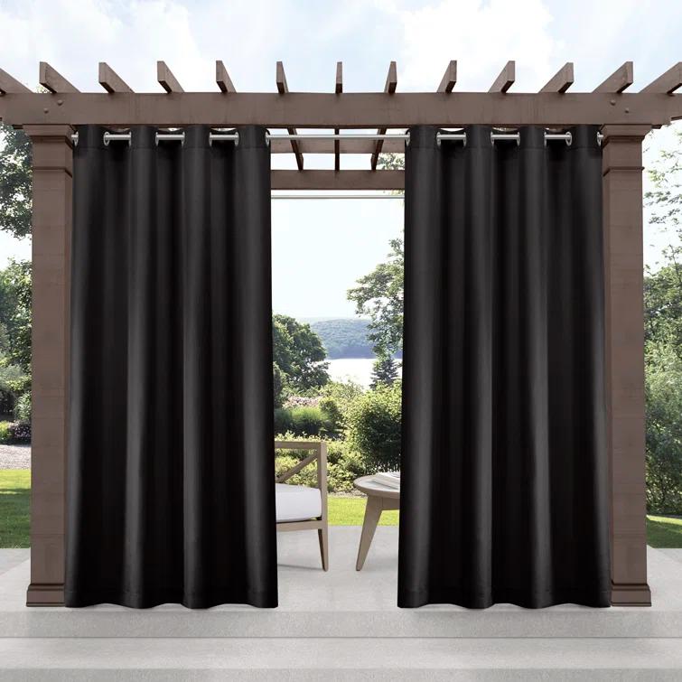 Cabana Solid Heavyweight Indoor Outdoor Curtains