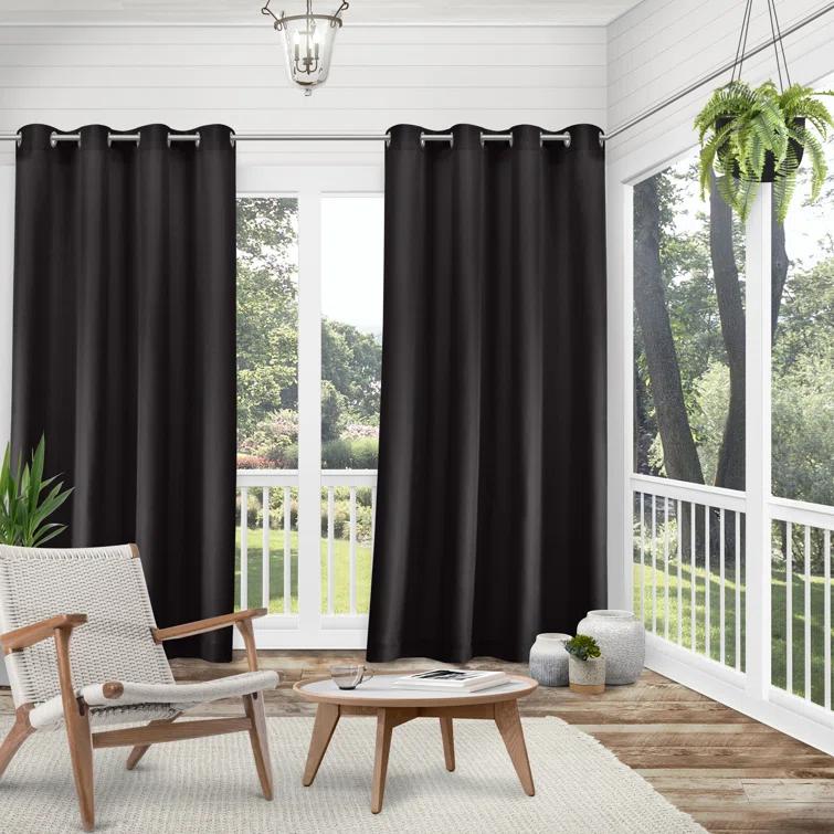 Cabana Solid Heavyweight Indoor Outdoor Curtains