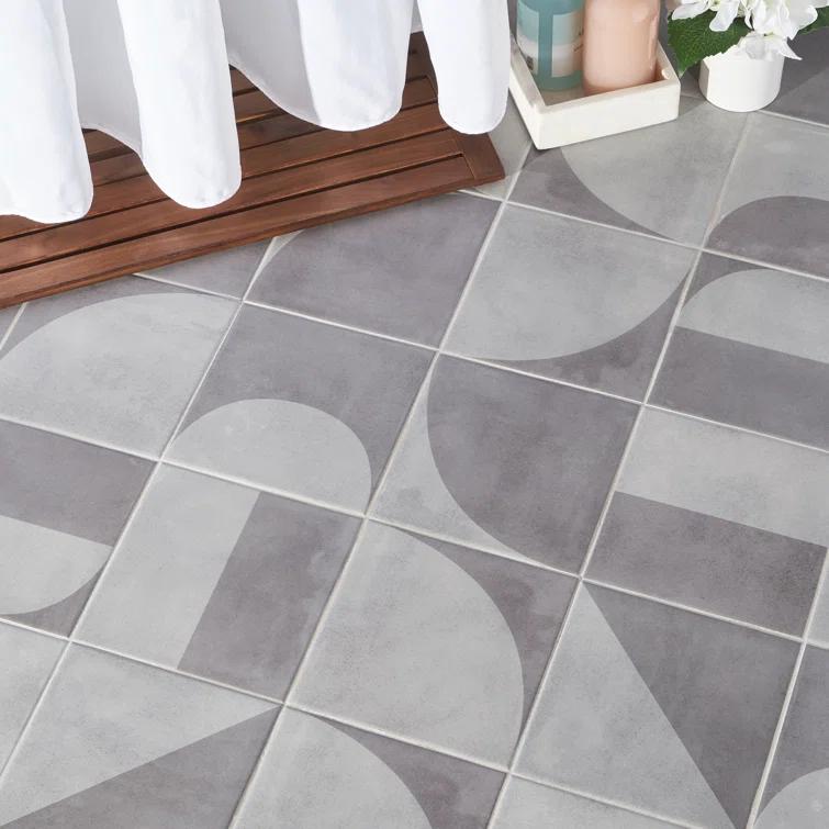 Quincy 7.87'' W x 7.87'' L Porcelain Encaustic Floor and Wall Tile
