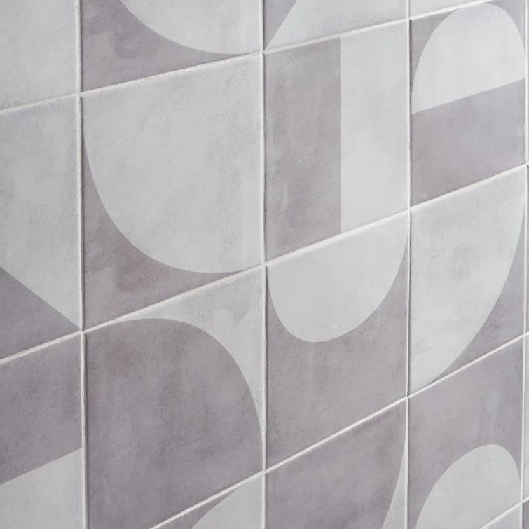 Quincy 7.87'' W x 7.87'' L Porcelain Encaustic Floor and Wall Tile