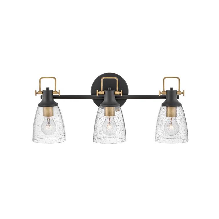 Easton 3-Light Dimmable Black Vanity light