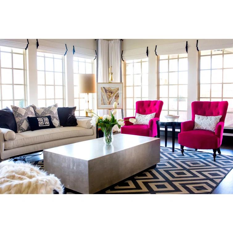 Beige Wood Rectangular Coffee Table with Storage