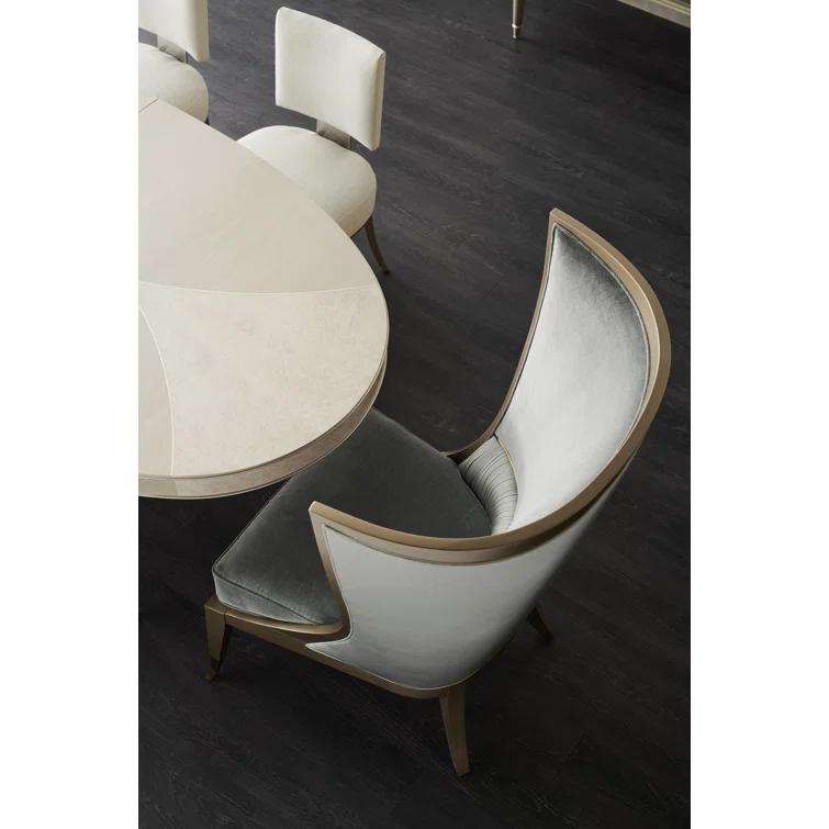 Caracole Classic Maple Oval Metal Base Dining Table