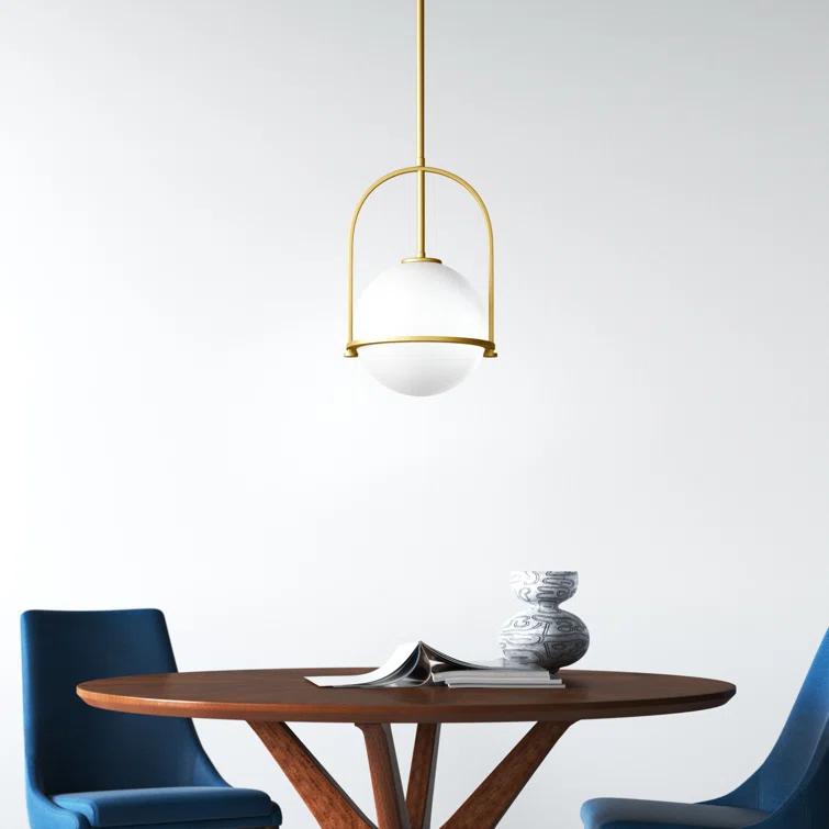 Arie Single Light Glass Dimmable Pendant