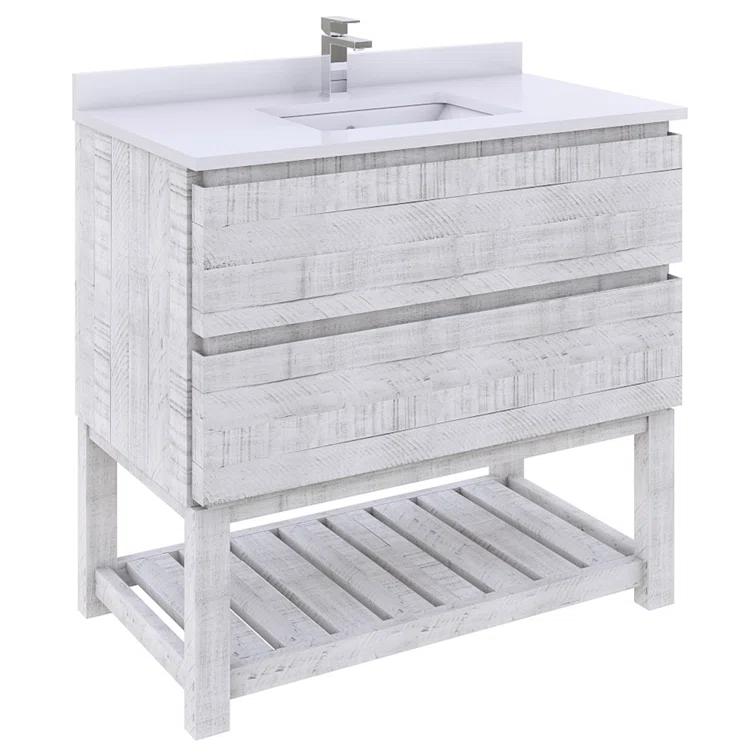 Fresca Formosa 35" Free-Standing Open Bottom Single Bathroom Vanity Base Only