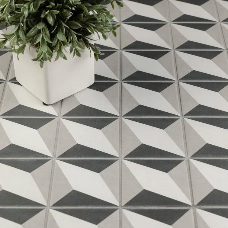 Merola Tile Twenties 4" x 4" Ceramic Patterned Wall & Floor Tile