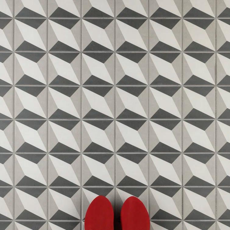 Merola Tile Twenties 4" x 4" Ceramic Patterned Wall & Floor Tile