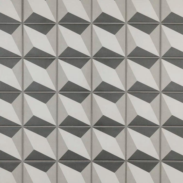 Merola Tile Twenties 4" x 4" Ceramic Patterned Wall & Floor Tile