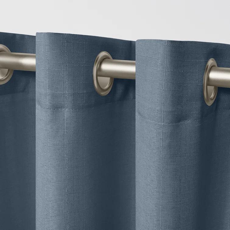 Loha GT Aaliyah Solid Color Semi-Sheer Grommet Curtain Panels