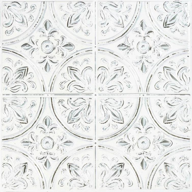 10.5'' W x 10.5'' L PVC Peel and Stick Field Tile