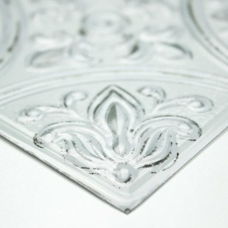 10.5'' W x 10.5'' L PVC Peel and Stick Field Tile