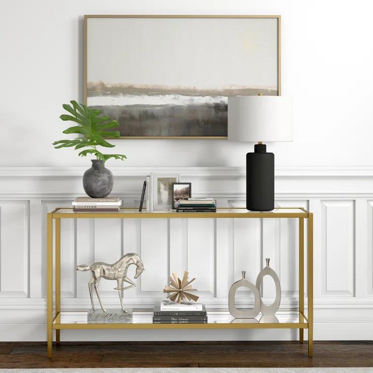 Hera Glass Top Console Table