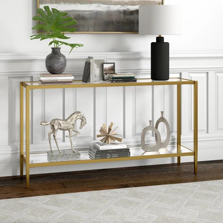 Hera Glass Top Console Table