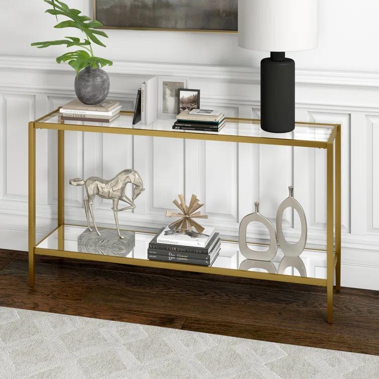 Hera Glass Top Console Table
