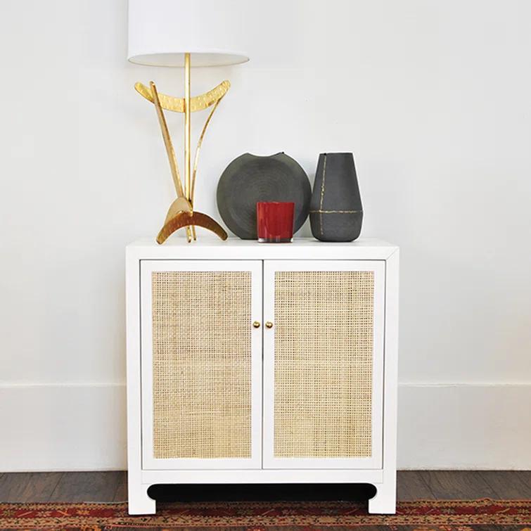Worlds Away Alden Solid Wood Accent Cabinet