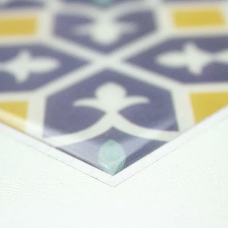 10.5'' W x 10.5'' L PVC Peel and Stick Field Tile