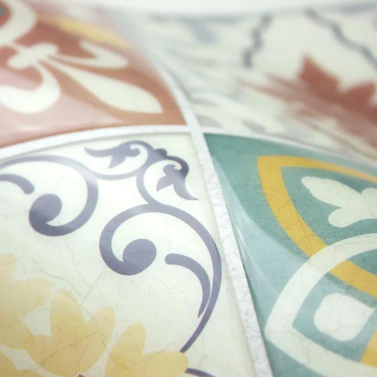 10.5'' W x 10.5'' L PVC Peel and Stick Field Tile