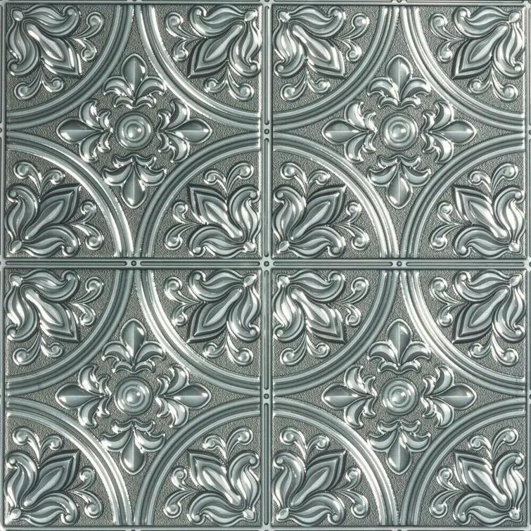 10.5'' W x 10.5'' L PVC Peel and Stick Field Tile