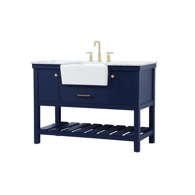 Pelaghia 48'' Single Bathroom Vanity with Marble Top