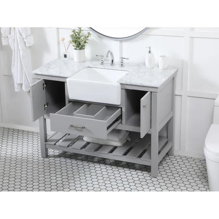 Pelaghia 48'' Single Bathroom Vanity with Marble Top