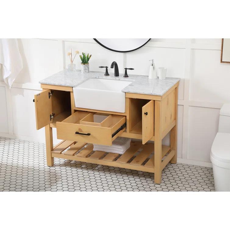 Pelaghia 48'' Single Bathroom Vanity with Marble Top