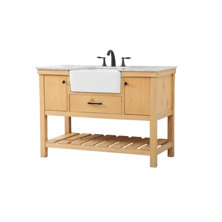 Pelaghia 48'' Single Bathroom Vanity with Marble Top