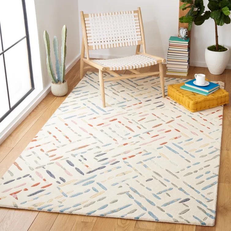 Charters Towers Abstract Handmade Tufted Wool Area Rug