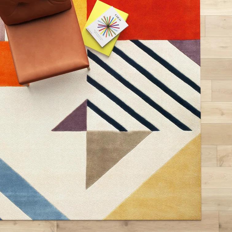 Tripoli Hand Tufted Wool Ivory/Multi Rug