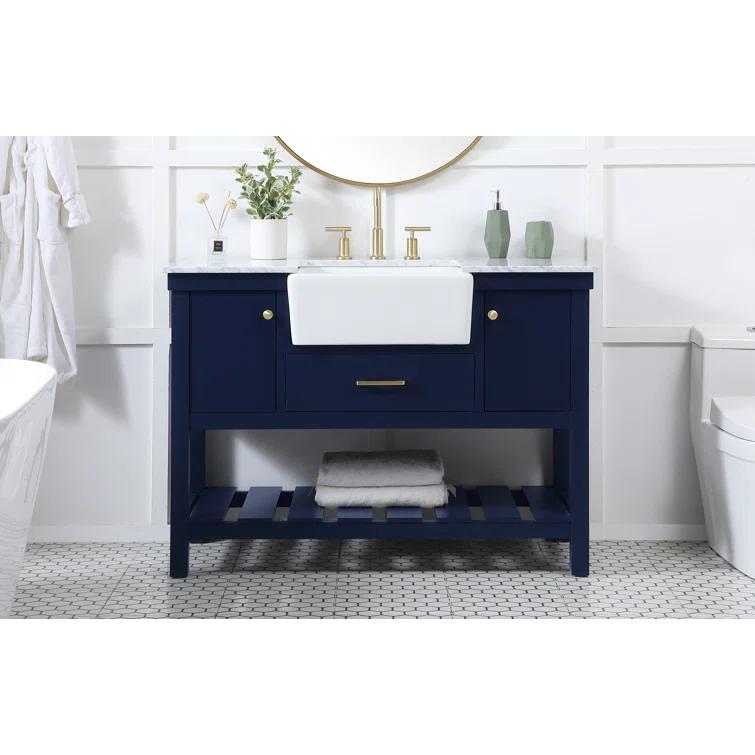 Pelaghia 48'' Single Bathroom Vanity with Marble Top