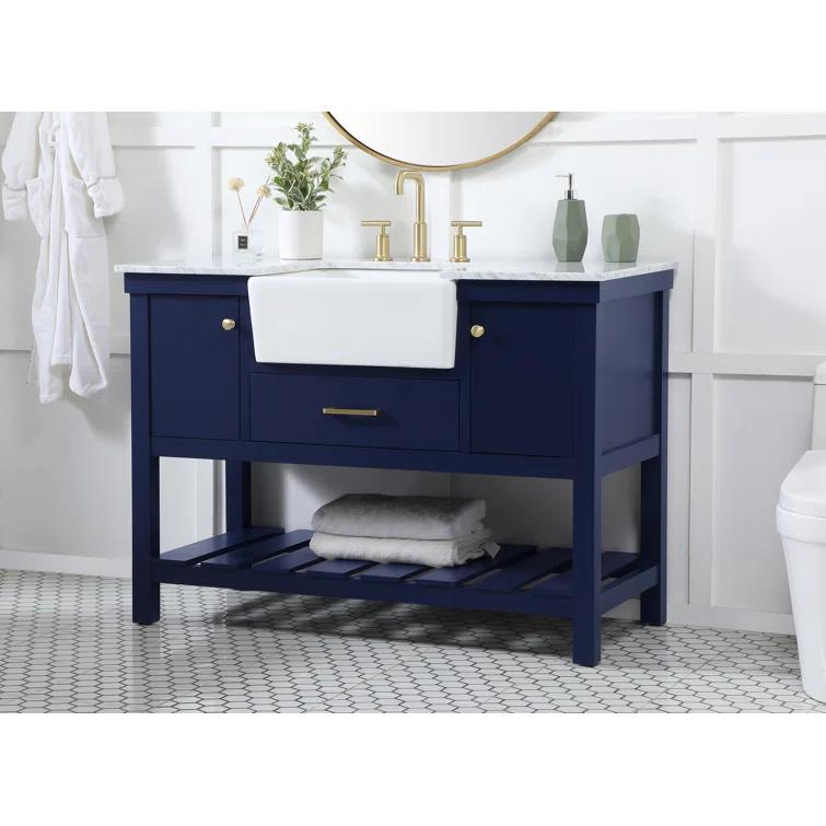 Pelaghia 48'' Single Bathroom Vanity with Marble Top