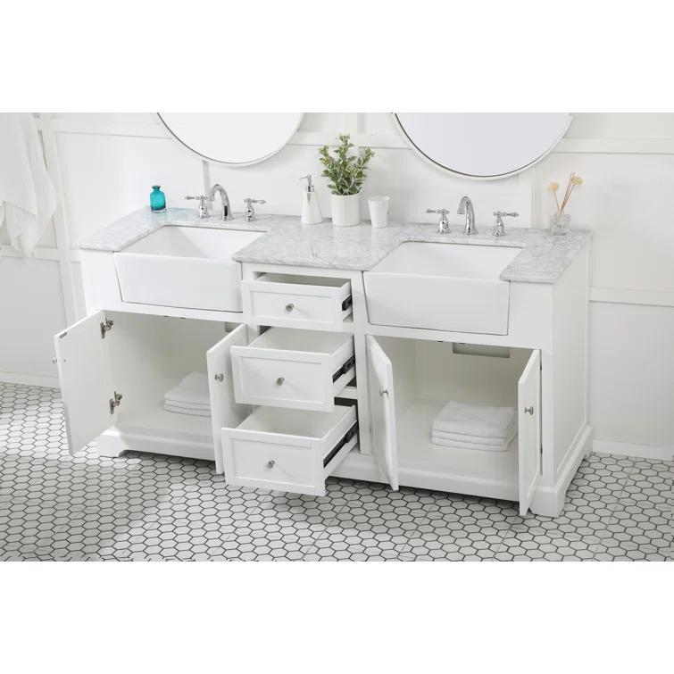 Emiliano 72'' Double Bathroom Vanity with Top