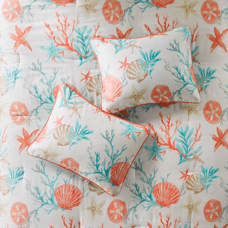 Madison Park Pebble Beach 7 Piece Cotton Sateen Comforter Set