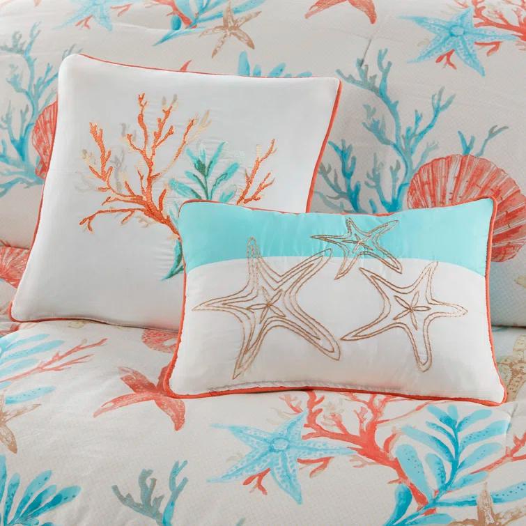 Madison Park Pebble Beach 7 Piece Cotton Sateen Comforter Set